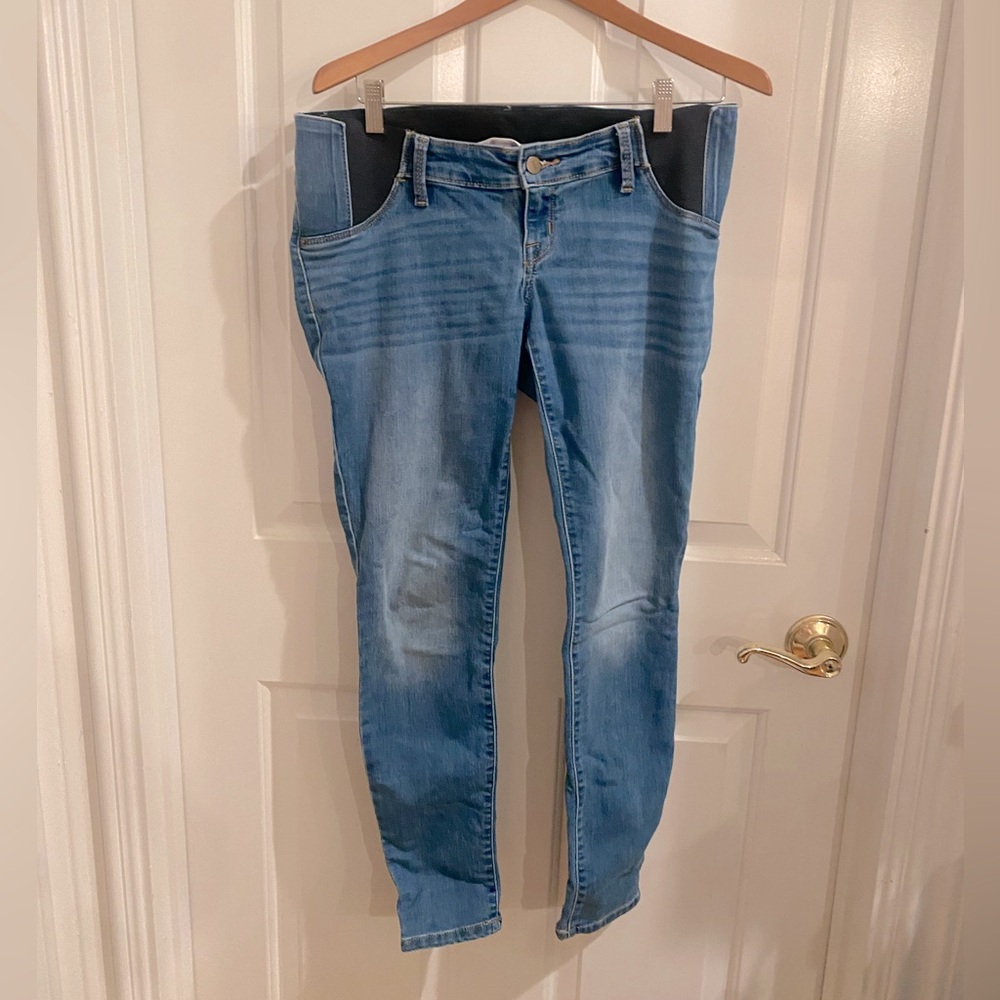 Side Panel Skinny Maternity Jeans